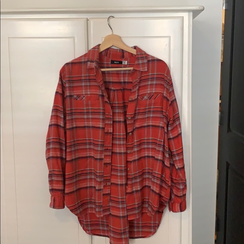 Urban Outfitters Oversized High Low Flannel